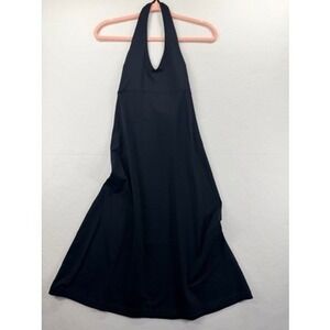 Patagonia Halter Midi Dress Black XS Travel Resort A-Line Dress